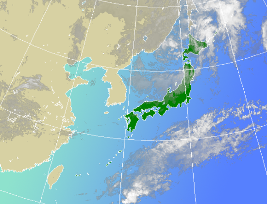 毎正時～20分ごろに更新されます。衛星の状態によっては画像が未更新または乱れることがあります