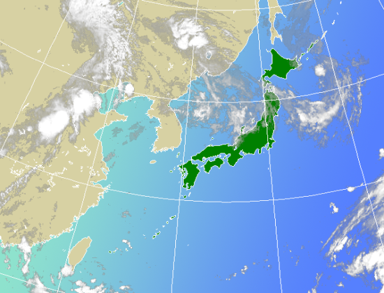 毎正時～20分ごろに更新されます。衛星の状態によっては画像が未更新または乱れることがあります