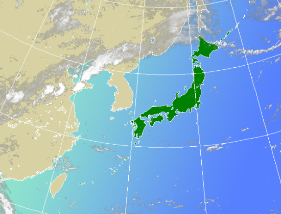 毎正時～20分ごろに更新されます。衛星の状態によっては画像が未更新または乱れることがあります
