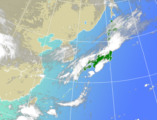 毎正時～20分ごろに更新されます。衛星の状態によっては画像が未更新または乱れることがあります
