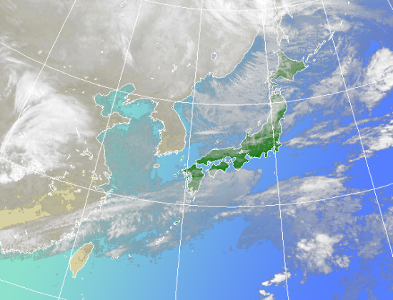 毎正時～20分ごろに更新されます。衛星の状態によっては画像が未更新または乱れることがあります