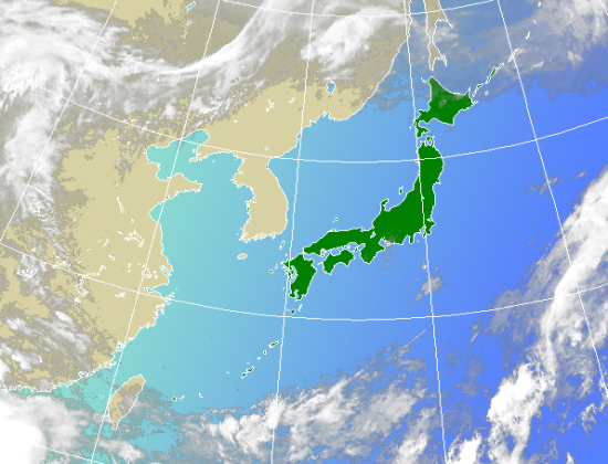 毎正時～20分ごろに更新されます。衛星の状態によっては画像が未更新または乱れることがあります