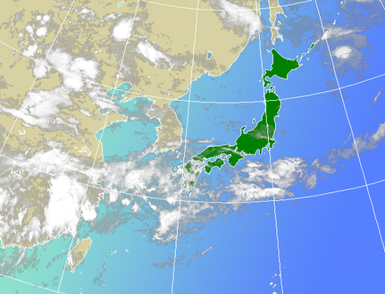 毎正時～20分ごろに更新されます。衛星の状態によっては画像が未更新または乱れることがあります